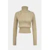 Knitted top women's solid color versatile