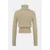 Knitted top women's solid color versatile